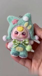 Dopamine Cold Hat Three-Year-Old Plush Cartoon Pendant Bag Cute Doll Girl Keychain Student Accessory Gift