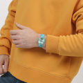Swatch Skin PARADISE MIST SS08G111 Green Silicon strap watch. 