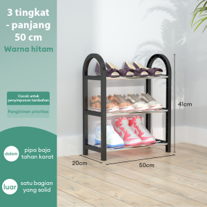 LG Rak Sepatu Sandal 5 Dan 4 Tingkat Penyimpanan Multifungsi Tempat Sepatu Bahan Plastik & Stainless