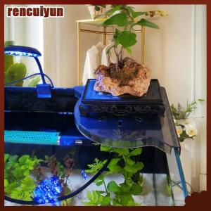rencuiyun ชั้นวางตู้ปลาแบบไม่ต้องเจาะรูสำหรับวางตู้ปลาที่วางแนวนอนถาดปลูกพืชสีเขียวไฮโดรโปนิกส์