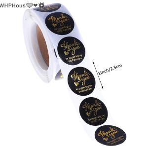 WP💓💛💖 500pcs Thank you sticker wedding decor seal hot stamping pink black round label