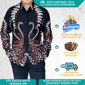 Baju Batik Pria Dewasa Modern Terbaru 2022 Mewah Batik Pria Kondangan Lengan Panjang Original Distro Lengan Panjang Bahan Katun Cabut Tebal Adem Nyaman Bahan Kain Licin Full Furing Badan Motif Keren Kekinian Baju Atasan Batik Asli Solo Pria Full Furing