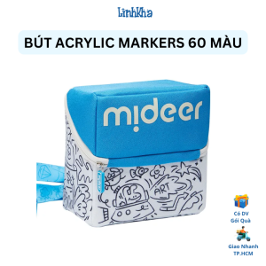Bút màu acrylic cao cấp 60 màu có túi vải đựng - mideer Acrylic Markers 60 colours