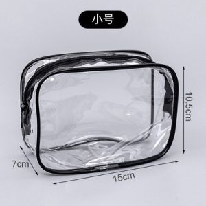 Clear PVC Travel Toiletry Bag Waterproof Vinyl Organizer Makeup Bags with Zipper Handle Straps Cosmetic Bag Beg Kosmetic Melancong Hadiah Raya Jamuan Ramadan Murah 新款洗漱包批发 透明防水大容量干湿分离旅行洗漱收纳套装包