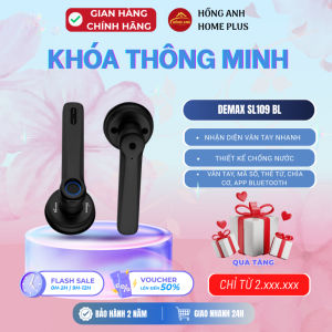 Khóa cửa vân tay Demax SL109 BL mở bằng vân tay mật mã thẻ từ chìa cơ app bluetooth