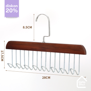 Hanger Kayu Premium - Gantungan Jilbab Estetik Serbaguna