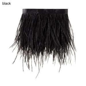 FLORI Party Crafts Accessories DIY Wedding Dress 1 Meter Long 8-10 CM Wide Plumes Ribbon Selvage Ostrich Feathers Trim