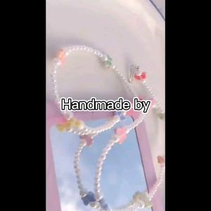 Handmade Mask Strap Anak-Anak dan Dewasa Putih Polos Multi Kupu-Kupu & Bunga Warna-Warni