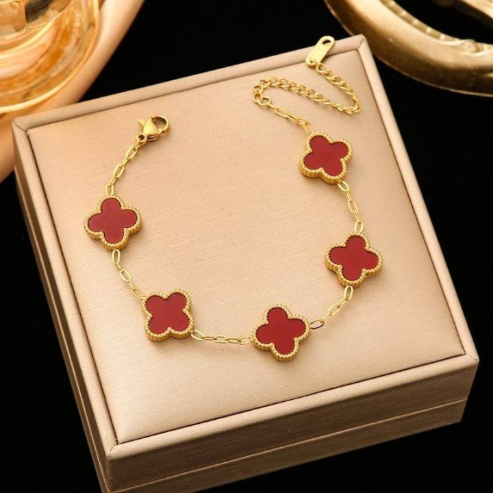 18k%20Gold%20Bracelet%20Woman%20Non%20Fading%20Pawnable%20Fashion%20Bracelet%20Four%20Leaf%20Clover%20Lucky%20Charm%20Bracelet%20-%20Image%206