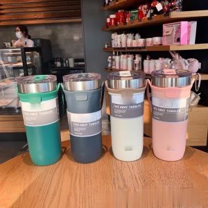 710ml Thermos Tumbler 304 Stainless Steel Vacuum Insulated Travel Coffee Tea Mug Thermal Cup Bottle