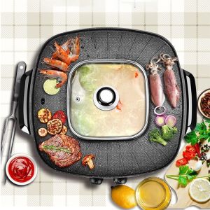 BẾP LẨU NƯỚNG ĐA NĂNG Misushita Thái Lan bếp lẩu nướng đa năng 2 trong 1 bếp lẩu nướng nồi lẩu nướng điện đa năng Misushita. với chức năng vượt trội so với các loại bếp khác điều chỉnh nhiệt độ rễ dàng BH 1 NĂM