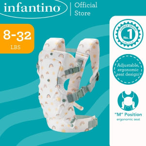 INFANTINO Flip 4-in-1 Convertible Carrier (Rainbow) | Baby Weight Range: 8-32 LBS