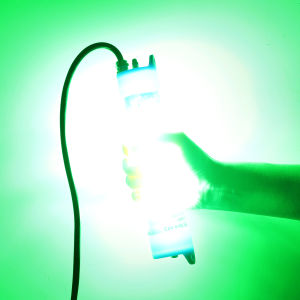 Pinboer Underwater Fishing Light 120W  DC12V 15000LM Green White Blue Yellow Submersible High Power LED Night Fishing Lure Bait and Fish Finder Ice Fishing Attractant With 5M Cord