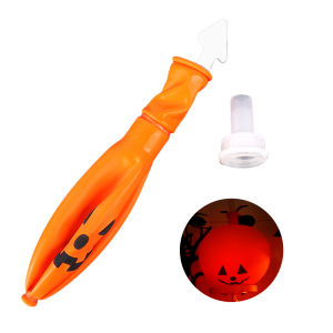 ลูกโป่งฟักทองเรืองแสงพร้อมไฟ LED ตกแต่งฮาโลวีนกลางแจ้งในบ้านตกแต่งฟักทองเรืองแสงในที่มืด1/3/5ชิ้น10นิ้ว