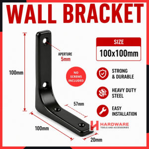 Wall Bracket Per Pair (2pcs) Black Wall Elbow Shelf Bracket Angle Bracket Heavy Duty Shelve Hardware Tools