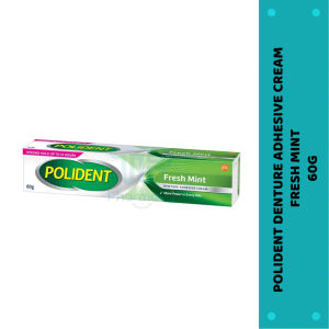 POLIDENT DENTURE ADHESIVE CREAM FLAVOUR FREE/FRESH MINT 60G