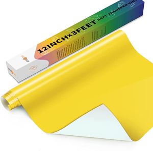 HTVRONT 12" x 3ft PU HTV Heat Transfer Vinyl Roll Easy to Cut & Peel Iron on Vinyl for Shirts Sportswear Fabric DIY