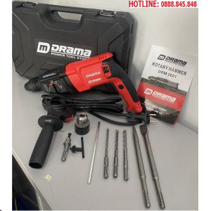 (LOẠI 1) Máy Khoan Đục Bê Tông DRAMA 1350W  3 Chế Độ 2 - 26 Cam kết 100% Ruột Đồng Máy Khỏe Chạy Êm Bền