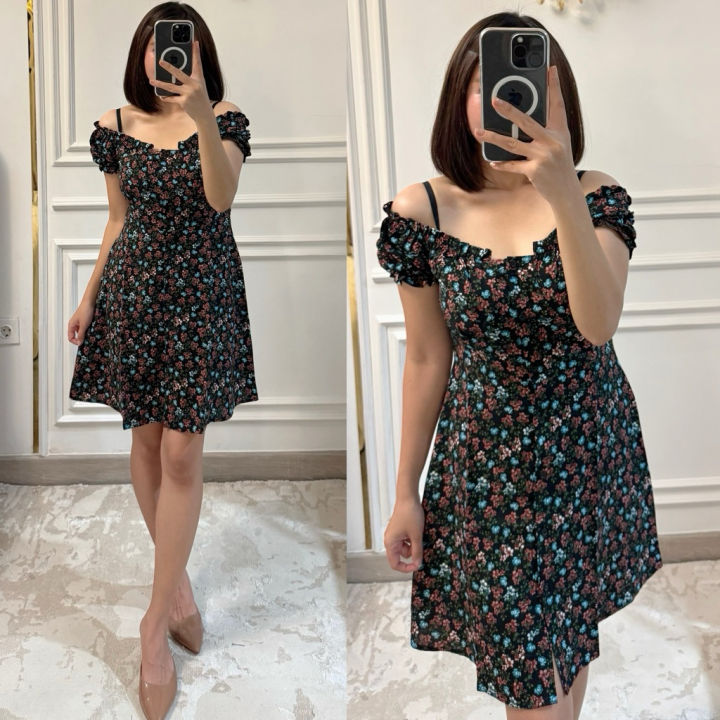 MIDI DRESS SABRINA SUMMER MINI DRESS KOREAN PAKAIAN WANITA SANTAI BAJU DRESS  PANTAI | Lazada Indonesia