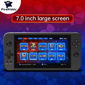 New Powkiddy X70 Video Game Console 7 Inch PSP Retro Gaming Contoller 32GB 64GB Built-in 6000 Games Gamepad Support 2 player Battles Double Joystick Arcade Handheld for PS/GBA/FC/GBC/SFC/MD/CPS/FBA