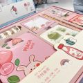 Jurnal Paket Diary 7in1 Motif CInnamoroll Cute Girl Boba Kelinci Panda - SWEET PASTEL PINK LIGHT BLUE - isi notebook notes washi tape stiker sticky notes journal tulisan lucu unik hadiah sovenir alat tulis anak kerja sekolah kantor. 