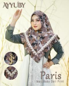 HIJAB INSTAN PARIS BY AYYUBY (BAHAN CERUTY BABYDOL PRINT)