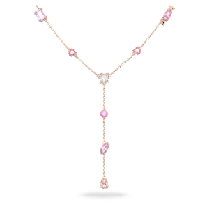 💖Swarovski💖Gema 520 Candy and Love Pink Diamond Pearl Pendant Y-shaped Necklace S925 Sterling Silver Womens Fashion Necklace Hypoallergenic Non-allergenic Valentines Day Gift Birthday Gift for Girlfriend Bestie