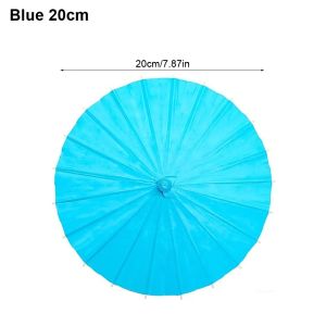 COMEINSTORE20E2 1Pcs Colored Paper Umbrella Long-handle 20/30/40/60cm Painting Supplies Blank Photography Prop for Baby Shower Anniversary Wedding Birthday
