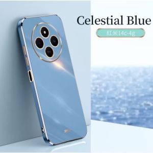 เคส redmi 14C POCO C75  เคส TPU ขอบทอง แบบนิ่ม สำหรับรุ่น REDMI 14C POCO C75  เคสฝาหลัง สีสวย น่ารัก