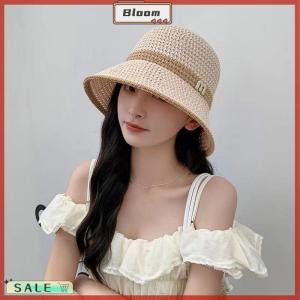 Follow Get New[Bloom Z] 1PC New Outdoor UV Protection Sun Hat Summer Womens Bucket Foldable Basin Sunscreen Cap Hollow Stitching Panama Hats Fisherman