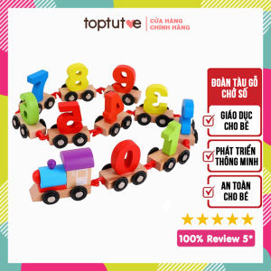 Đồ Chơi Gỗ Đoàn Tàu Chở Số Cho Bé Học Đếm Và Phân Biệt Màu Sắc