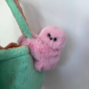 AI Intelligent Companion Pet Toy Interactive Plush Robot Soft Hair Plush Doll Owl Plush Bag Charm Childs Gift 机器狗玩具