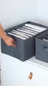 Hộp đựng quần áo 11 ngăn CÓ NẮP Hộp vải đựng đồ đa năng Túi xếp quần áo chia ngăn