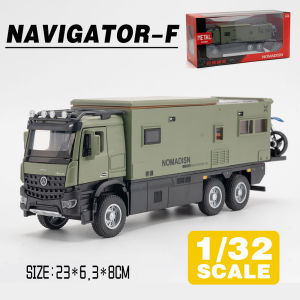 LEO 1:32 Benz Navigator-F Motor Home Metal Diecast Alloy Toy Car Model Trucks For Kids Toys Vehicles Hobbies Collection