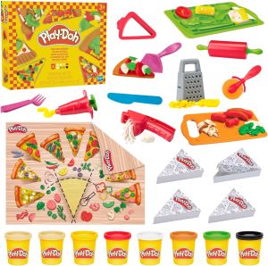 Play-Doh Pizza Slice Playset Play Food Kitchen Toys for Kids Arts & Crafts for Boys & Girls 3+ (Exclusive)
