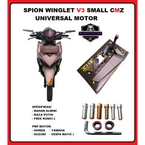 CMZ SPION motor WINGLET SMALL MODEL V3 UNIVERSAL MOTOR HONDA YAMAHA SUZUKI VESPA MATIC BLACK EDITION