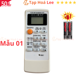 Điều khiển điều hòa Mitsubishi Mã 01 Inverter MP04A remote máy lạnh Mitsubishi - Tặng kèm pin - Tạp Hoá Lee