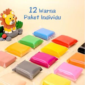Clay Polymer Mainan Anak Isi 12 PCS Tanah Liat Warna Warni Mainan Edukasi Anak Magic Clay