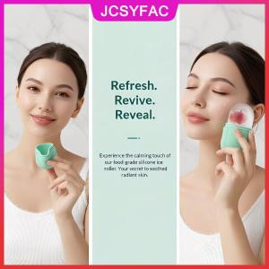 JCSYFAC Silicone khuôn mặt Ice khuôn cho chăm sóc da DIY Facial Ice lăn để làm mát thắt chặt và bình tĩnh da