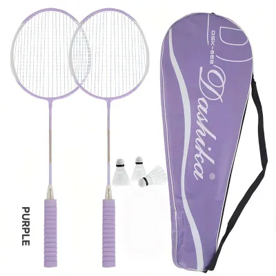 【2PCS】Badminton Racket Original Set Couple Alloy Split Racket Student Beginner Fitness