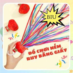 Pháo Ruy Băng Giấy Ném Tay Trang Trí Tiệc Tùng Đám Cưới Sinh Nhật – Túi 10 Cái Siêu Vui Nhộn - Life Style 4U