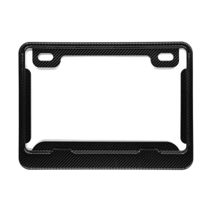 Matte Black Carbon Fiber Texture Texture Motorcycle Plain License Plate Frame 9.3x6.8inch