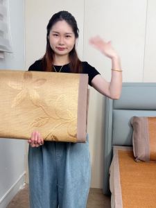 [Rattan Mat New Viscose Fiber Mat Summer Mat Mat Thickened Student Dormitory Home Foldable Straw Mat Double-Sided