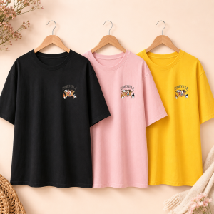 Womens Plus Size Cute Dog Graphic T-Shirt Oversized Casual Crew Neck Short Sleeve Top OM258
