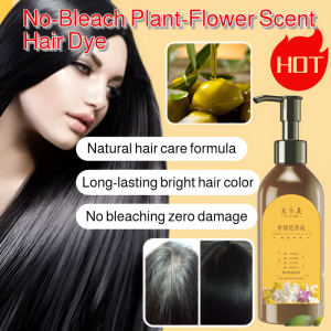 🌿【Plant Hair Dye】Floral Scented Hair Dye Plant-Based Hair Dye That Does Not Damage Hair Covers White Hair Special Bleach-Free Natural Black-Brown Hair Dye