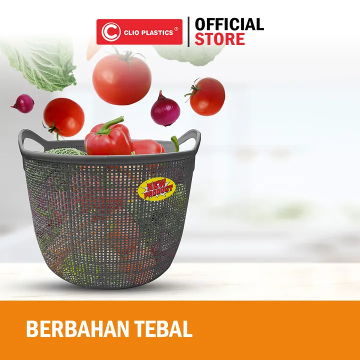 CLIO%20Keranjang%20Delima+Tutup%20M%20-%20Keranjang%20Buah/Storage%20Basket%20Plastic%20-%20Image%204