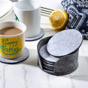 10 Pack Felt Material Coaster Set Insulation Coasters Non-slip Mats Cup Coaster Mat Cup Pad Thickened Coasters for Table