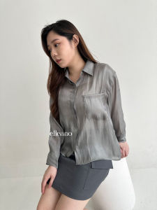 ELLEANO | Kai Shirt - Kemeja Shimmer - Kemeja Oversized Wanita - Hijab Busui Friendly