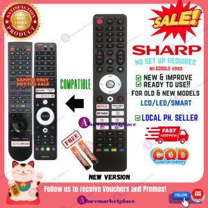 SHARP SMART TV Remote Universal NO CODE Replacement SHARP TV Remote LC-45UA6800X LC-45UA6500X GB326WJNA 2T-C32EG1i 2T-C42EG1i 2T-C50EG1i 4T-C50EK2X 4T-C55EK2X GB238WJSA GB238WJN1 LC-65UE630X 4TC55FJ1X 4T-C65FJ1X