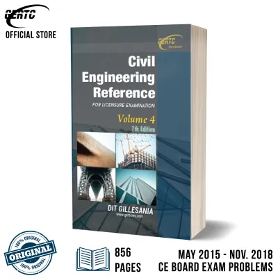 Civil Engineering Reference 4 7th Edition (CE Ref 4) - Official Civil Engineering Review Book by DIT Gillesania - GERTC Official Store